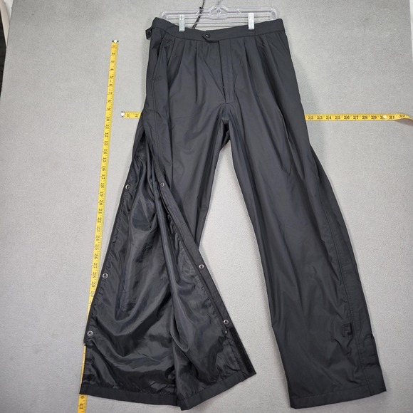 FootJoy DryJoys Pants Mens Medium Black Golf Rain Waterproof Zip Leg Lined